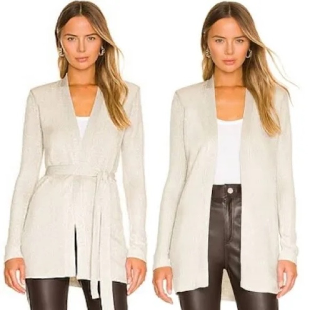 L'AGENCE 
Rhea Tie Knit Cardigan
